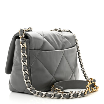 Chanel Lambskin Quilted Medium Chanel 19 Flap Dark Grey 3 of 10