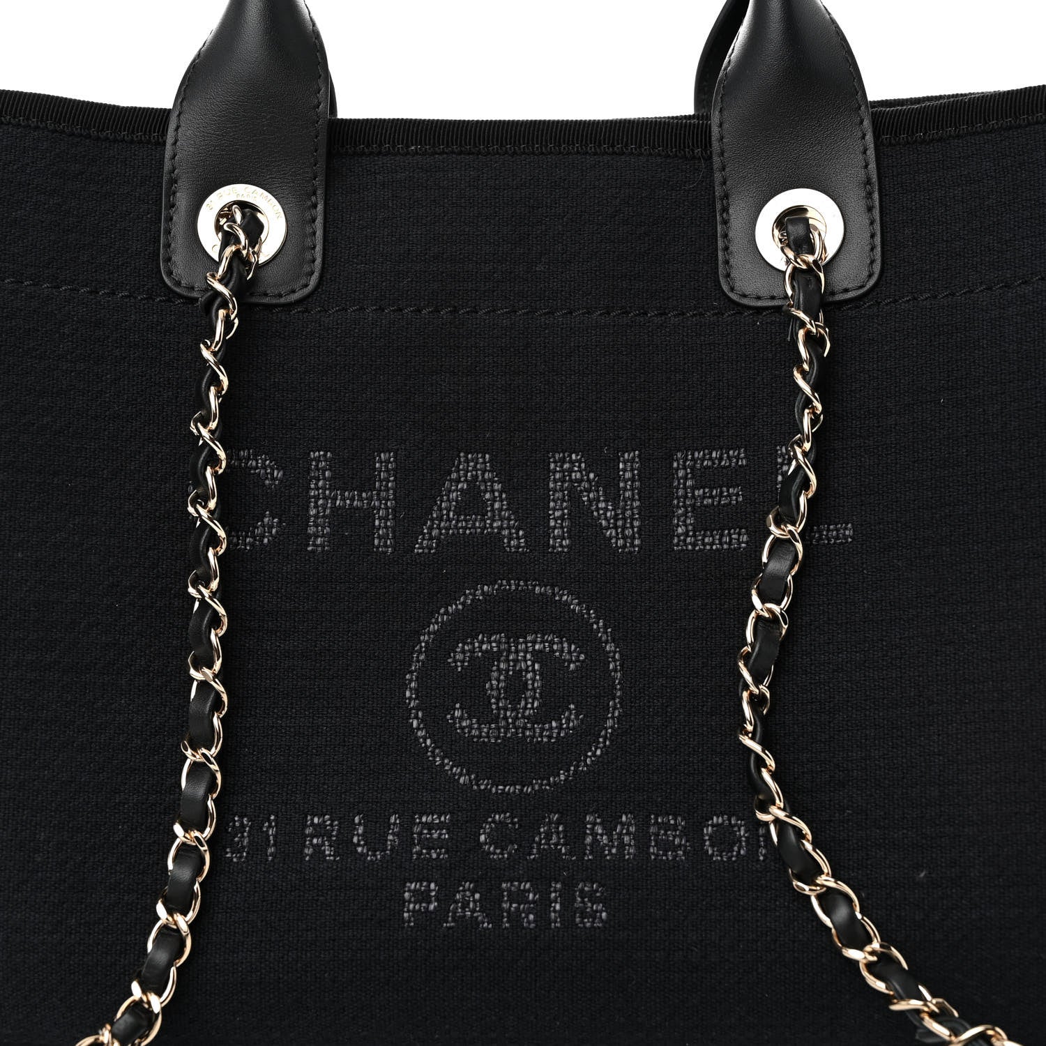 Chanel Mixed Fibers Small Deauville Tote Black 9 of 12