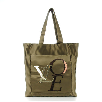 Louis Vuitton Satin Sequin Thats Love LVOE Tote Kaki 1 of 7