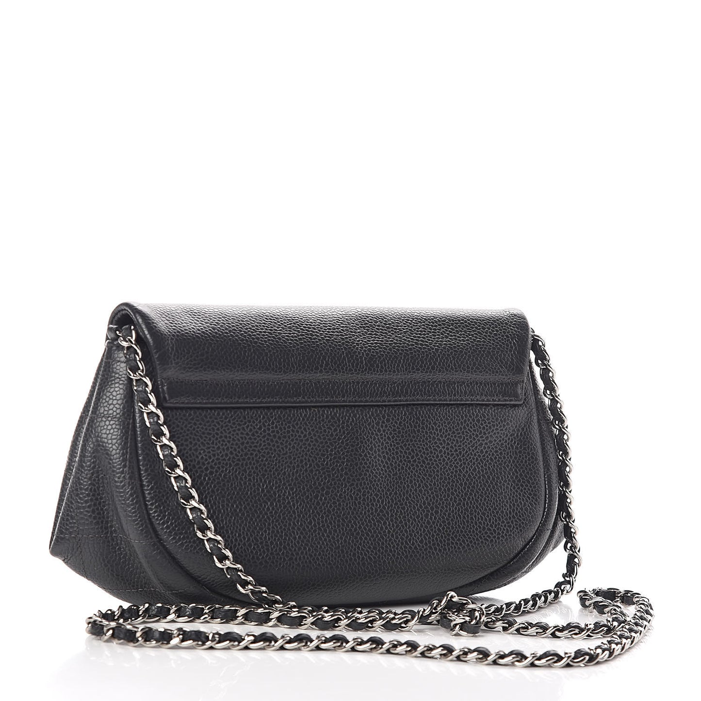 Caviar Half Moon Wallet On Chain WOC Grey
