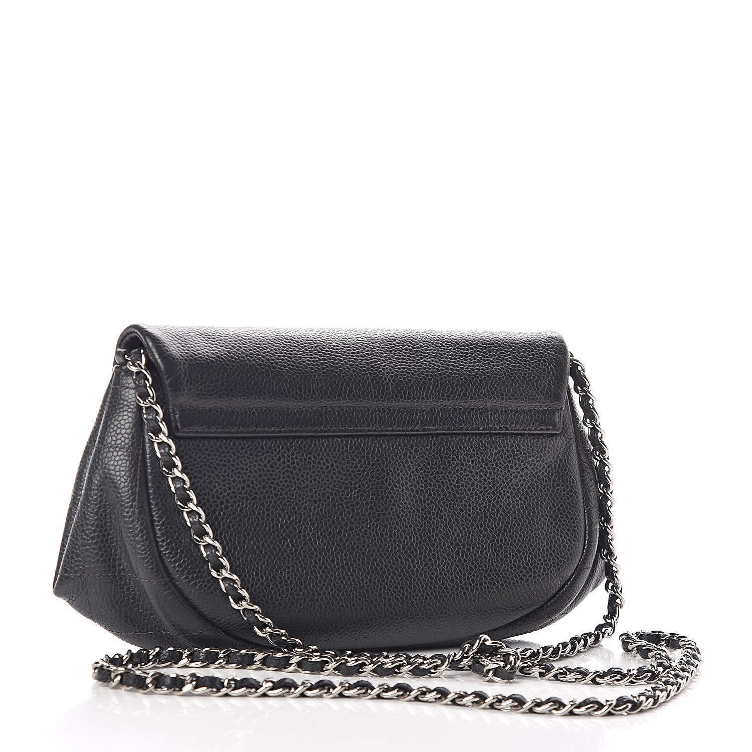 Chanel Caviar Half Moon Wallet On Chain WOC Grey 3 of 14