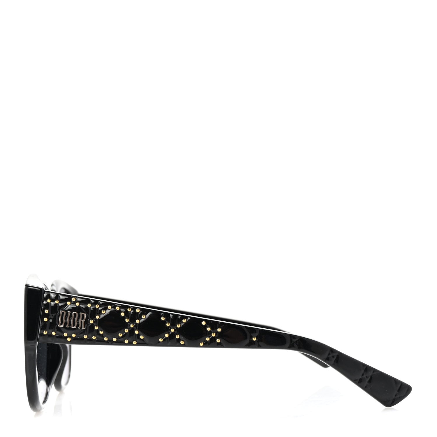 Christian Dior Acetate Cannage Lady Dior Studs 5 Sunglasses Black 3 of 9
