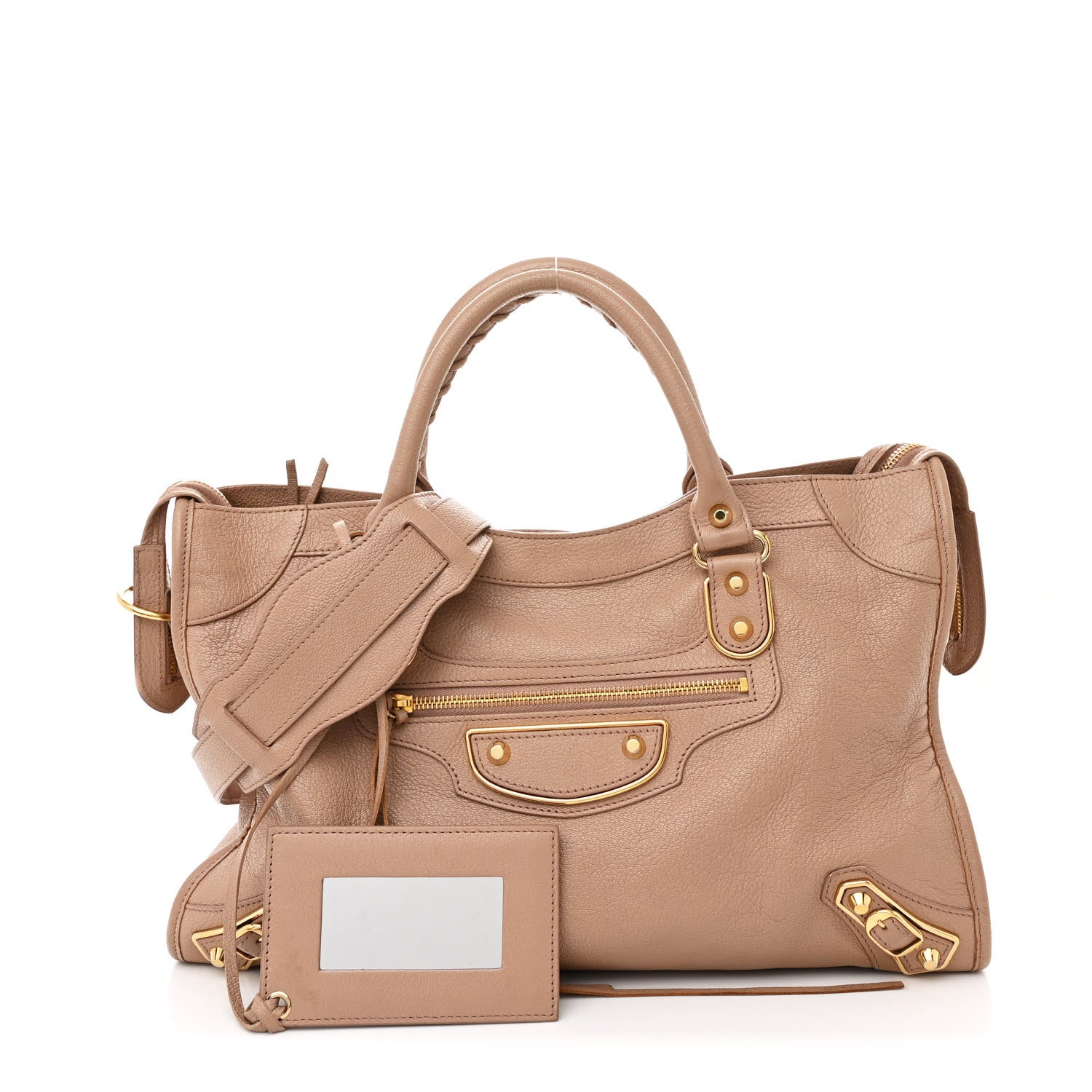 Balenciaga Chevre Gold Metallic Edge Hardware City Rose Des Sables 3 of 13