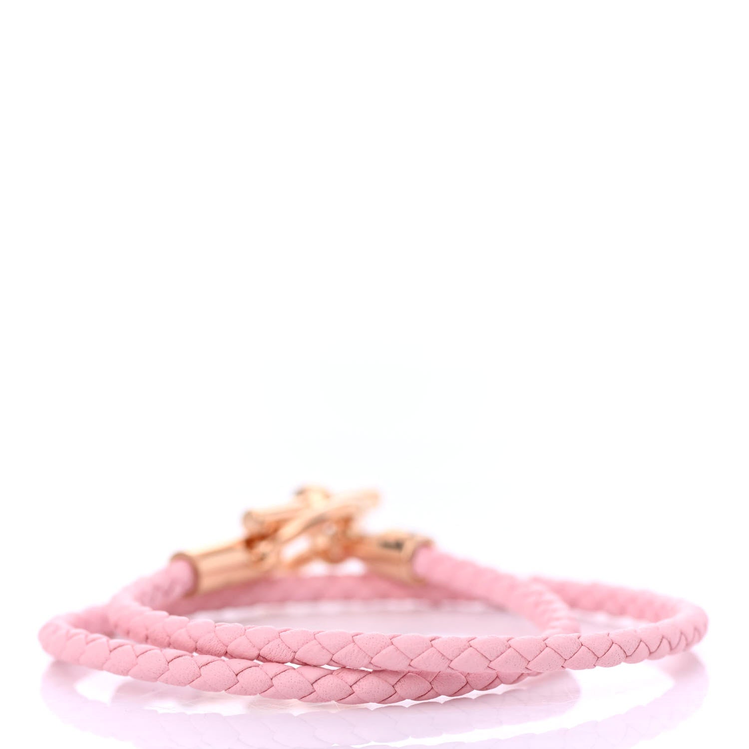 Hermes Swift Glenan Double Tour Bracelet T1 Rose Sakura 2 of 4
