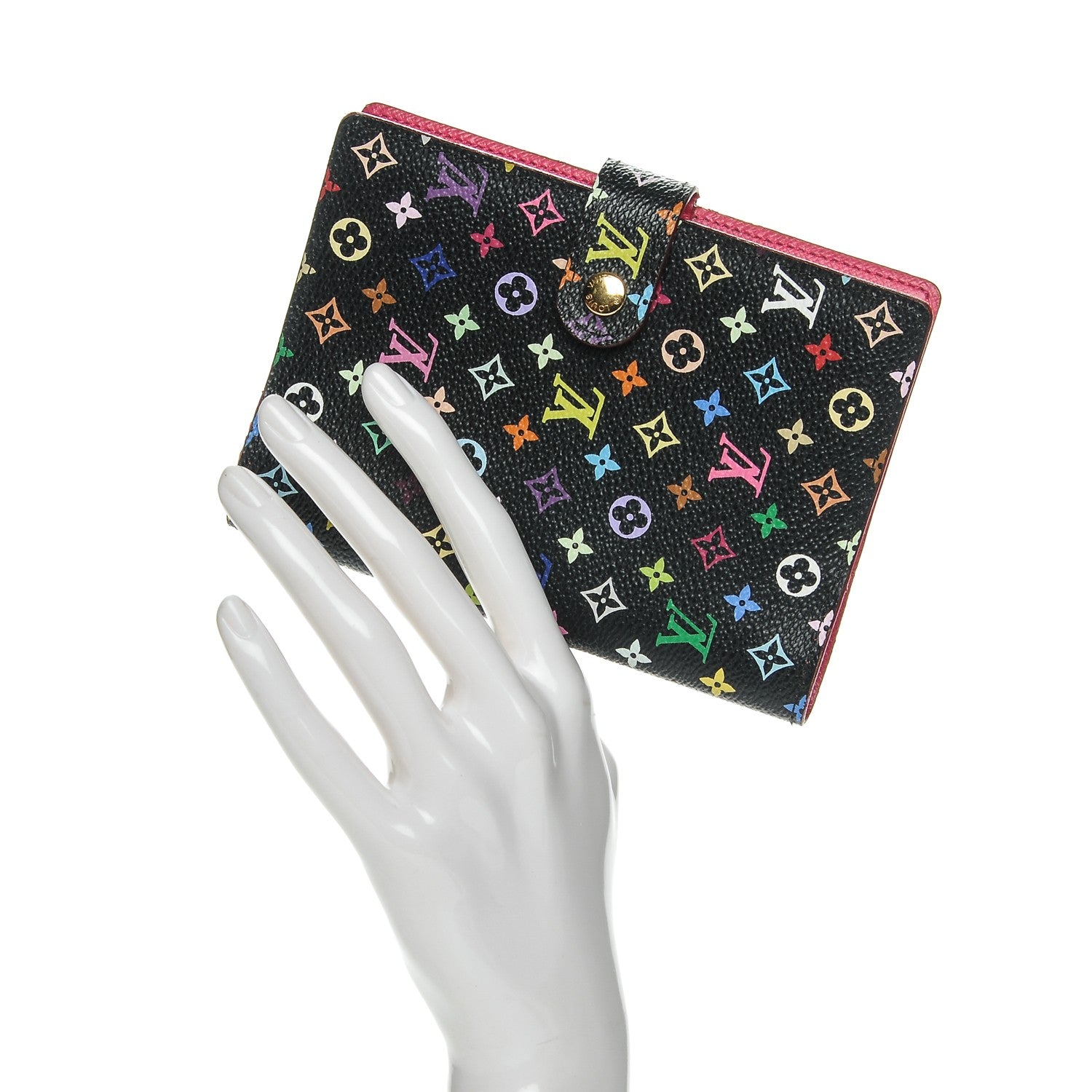 Louis Vuitton Monogram Multicolor Small Ring Agenda Cover Black Grenade 2 of 6