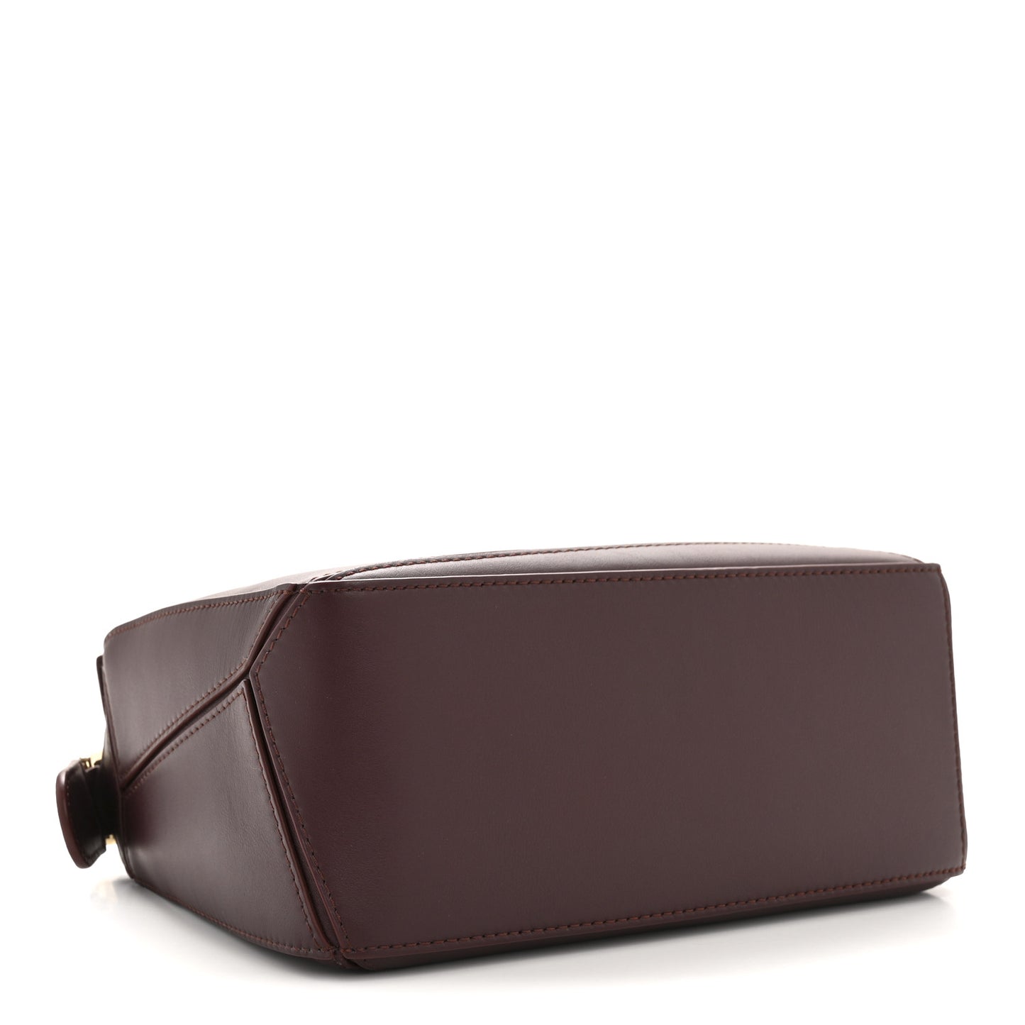 Calfskin Small Woven Puzzle Bag Dark Burgundy