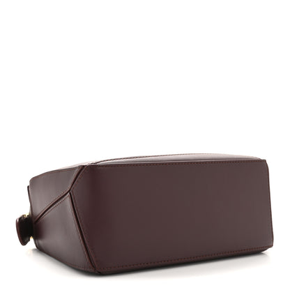 Loewe Calfskin Small Woven Puzzle Bag Dark Burgundy 4 of 13