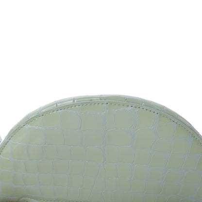 Balenciaga Shiny Calfskin Crocodile Embossed XXS Souvenir Belt Bag Green 13 of 13