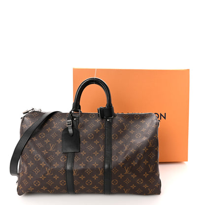 Louis Vuitton Monogram Macassar Keepall Bandouliere 45 10 of 10