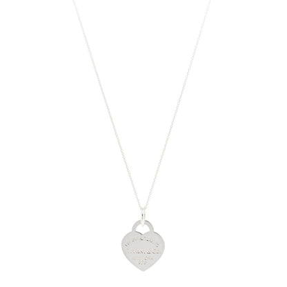 Tiffany Sterling Silver Medium Return to Tiffany Heart Pendant Necklace 1 of 4