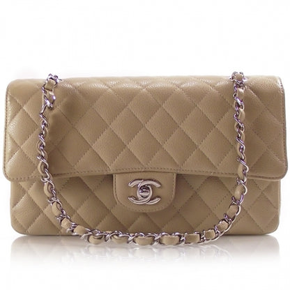 Chanel Caviar Quilted Medium Double Flap Beige 1 of 10