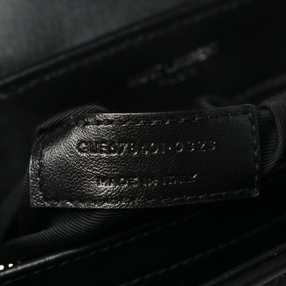 Saint Laurent Calfskin Y Quilted Monogram Toy Loulou Crossbody Bag Black 6 of 11