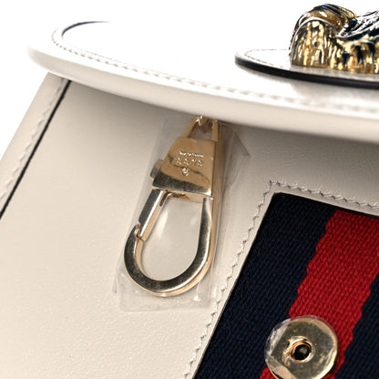 Gucci Textured Calfskin Web Mini Rajah Slim Flap Shoulder Bag Mystic White 8 of 10