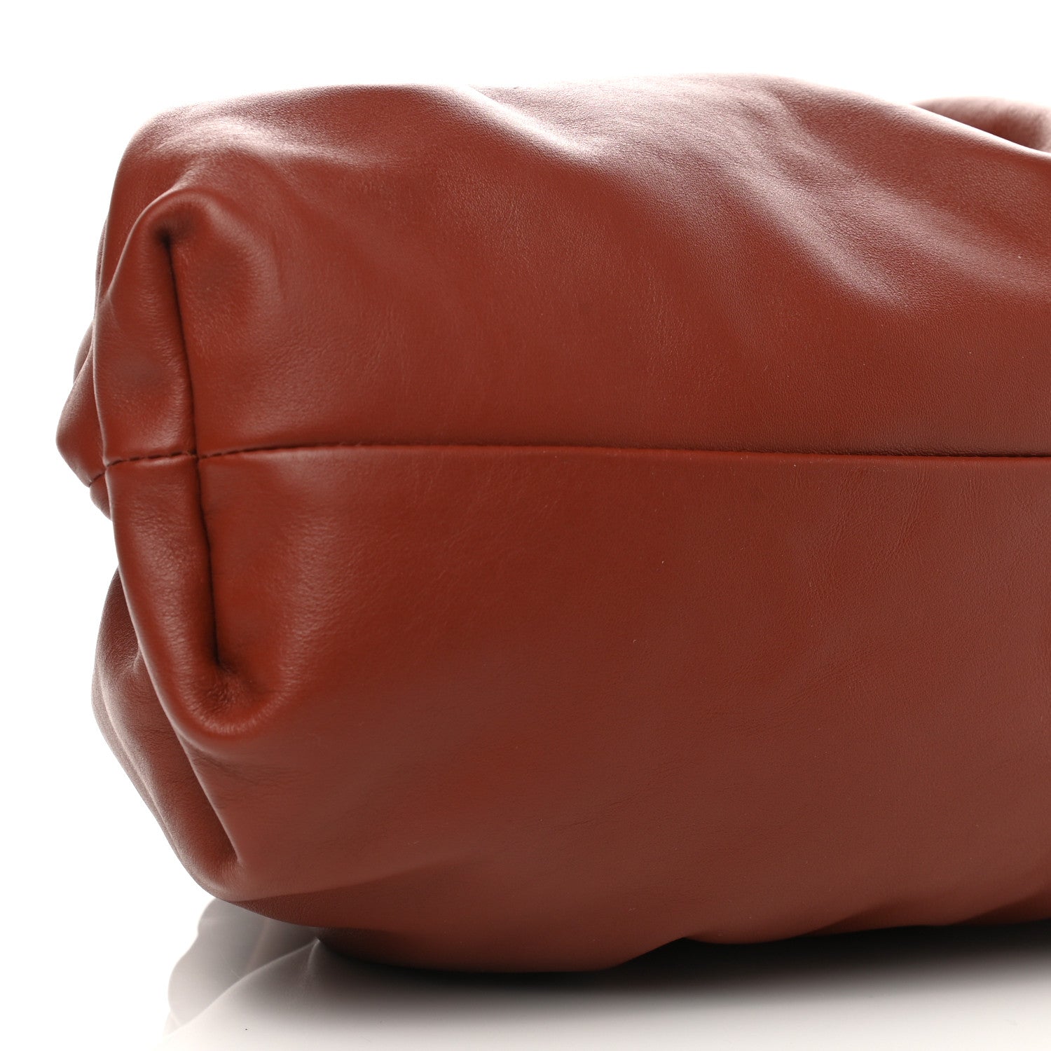 Bottega Veneta Smooth Butter Calf The Pouch Oversized Clutch Rust 10 of 11