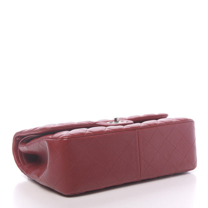 Chanel Caviar Quilted Jumbo Double Flap Red 4 of 13