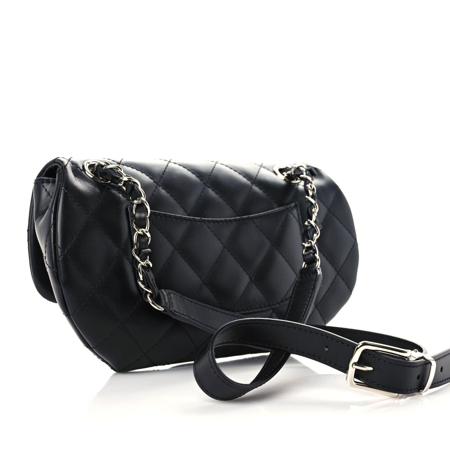 Chanel Calfskin Quilted CC Uniform Flap Belt Bag Black 3 of 12