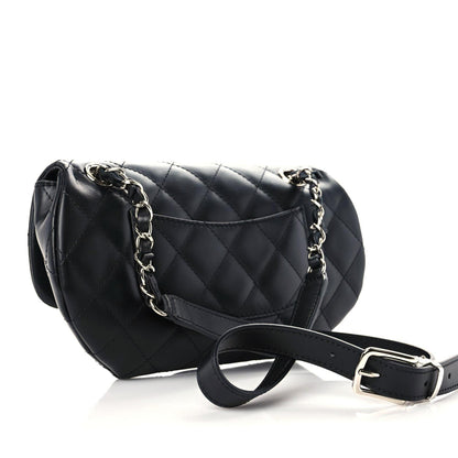 Chanel Calfskin Quilted CC Uniform Flap Belt Bag Black 3 of 12