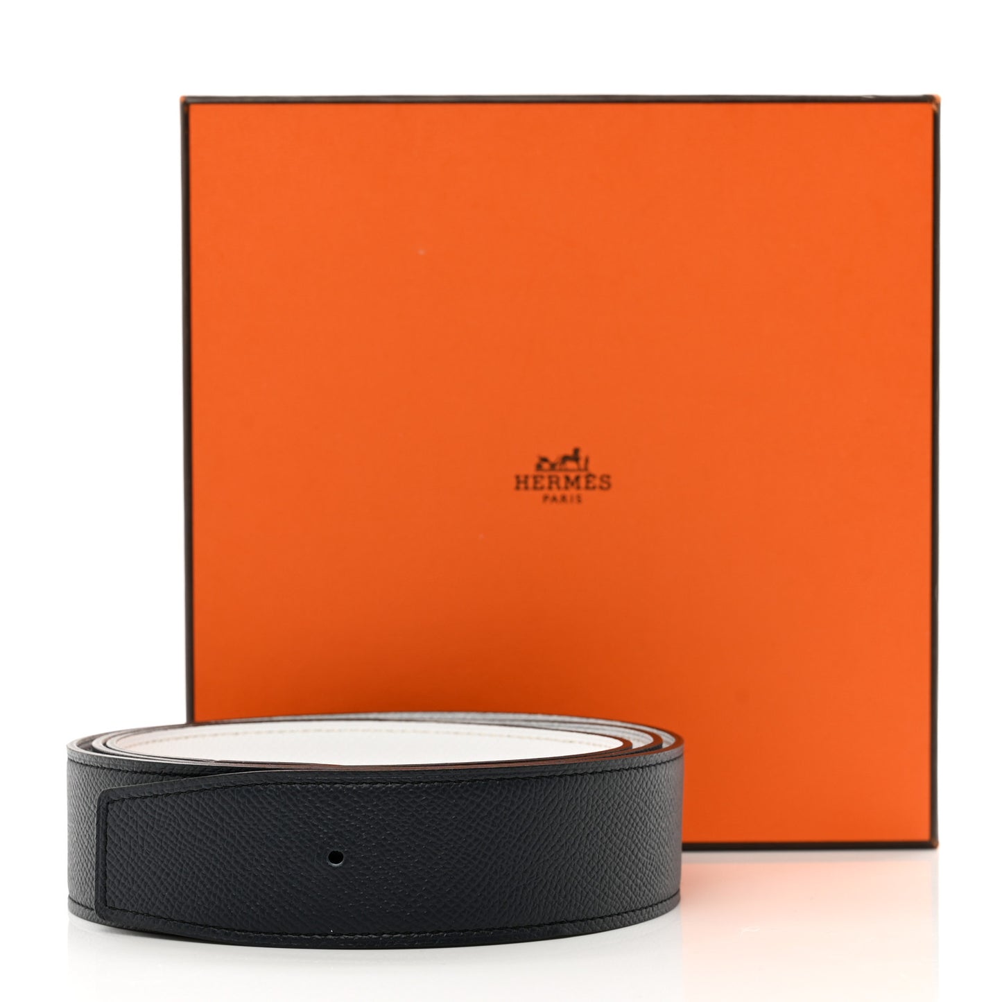 Epsom 32mm Belt Strap 110 44 Bleu Obscur White