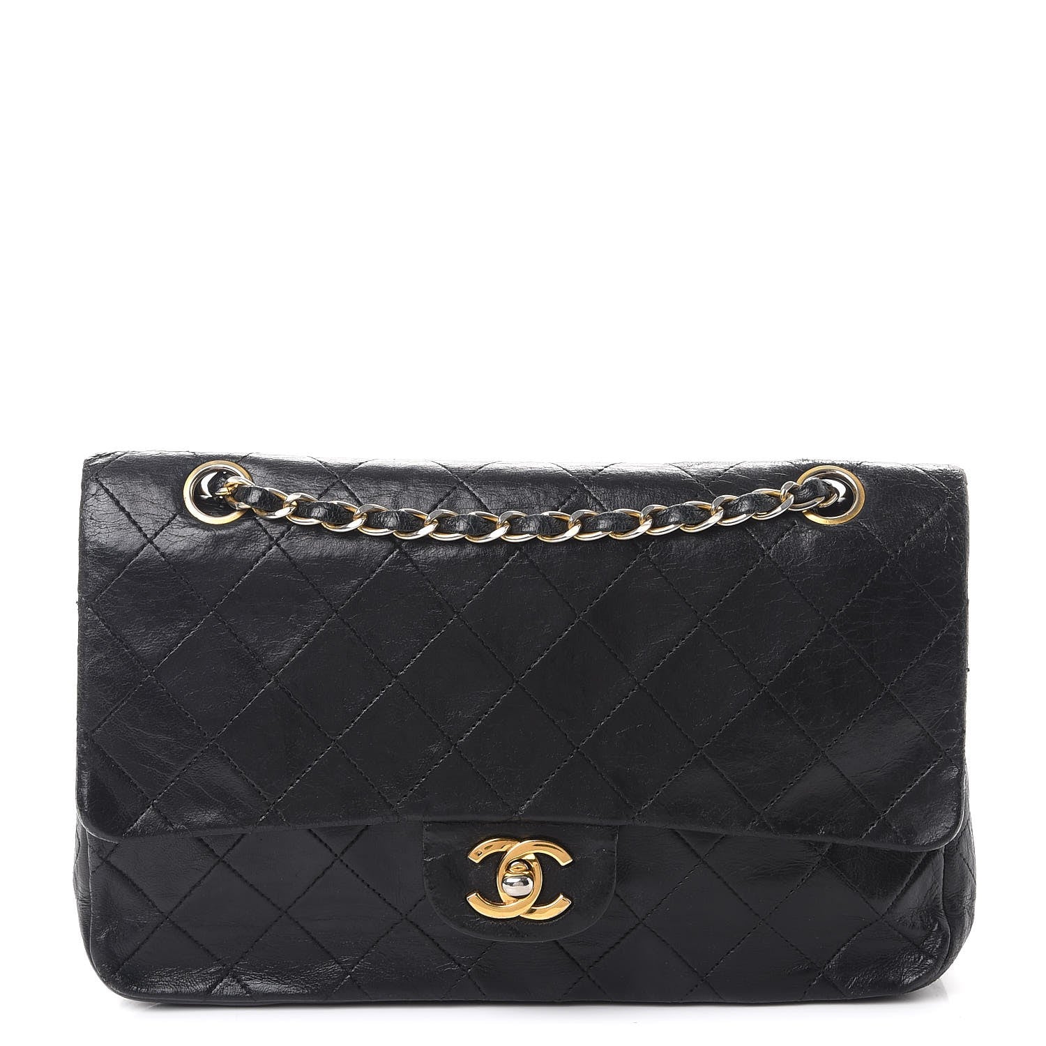 Chanel Lambskin Quilted Medium Double Flap Bag Black 1 of 11
