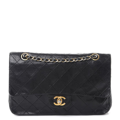 Chanel Lambskin Quilted Medium Double Flap Bag Black 1 of 11