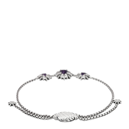David Yurman Sterling Silver Amethyst Starburst Bracelet 2 of 3