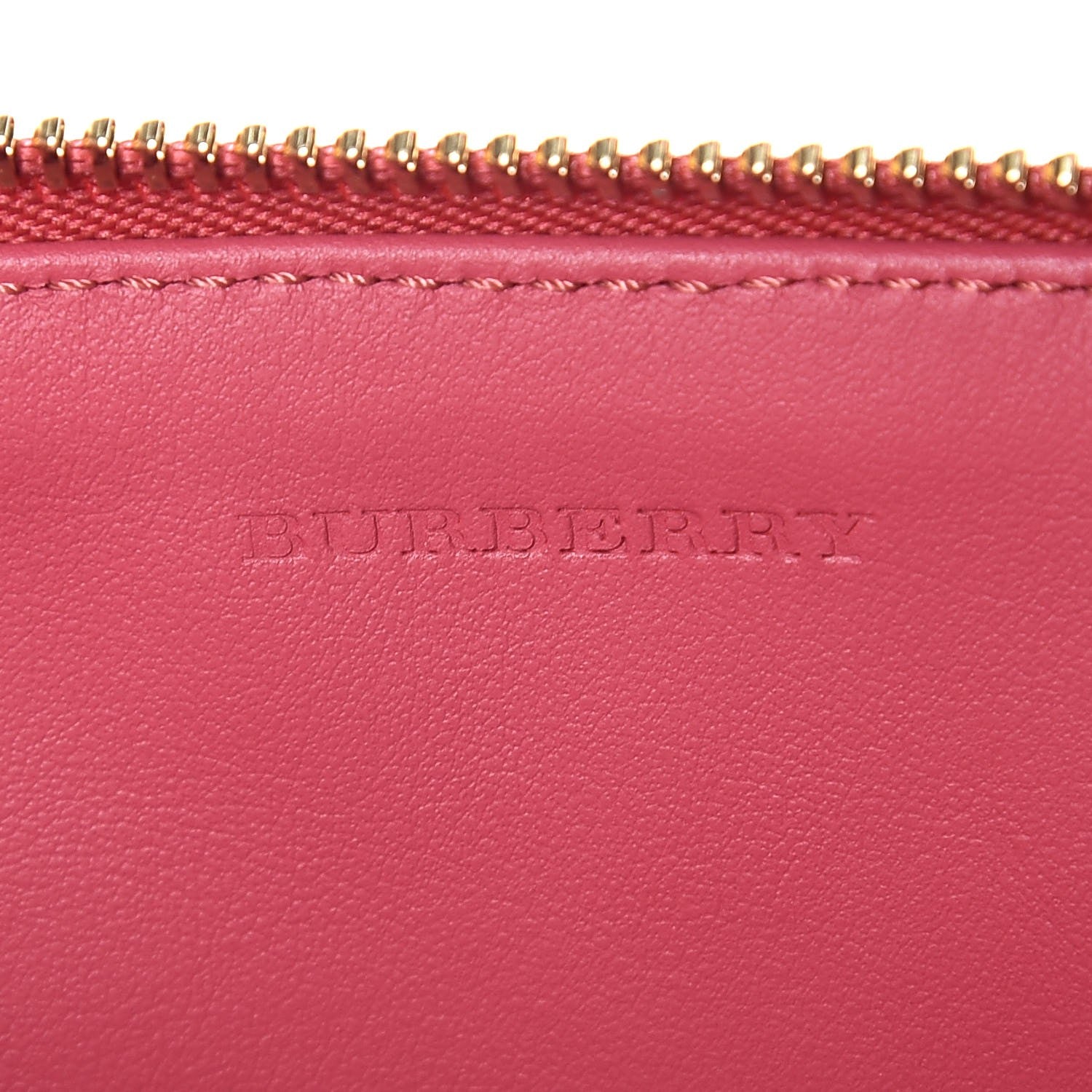 Burberry Haymarket Check Floral Print Peyton Wristlet Plum Pink Pewter Blue 6 of 8