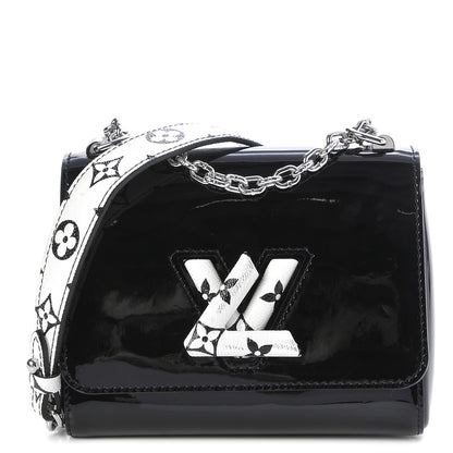 Louis Vuitton Patent Monogram Twist Shoulder Bag PM Black 1 of 9