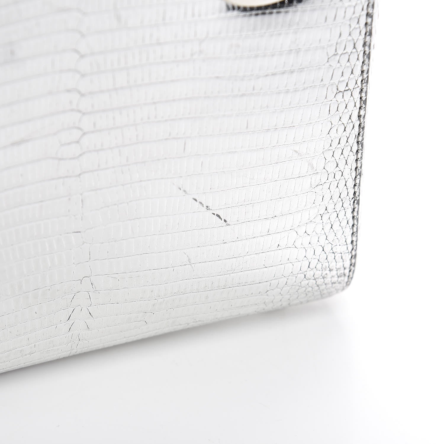 Christian Dior Metallic Lizard Mini Lady Dior Silver 14 of 17