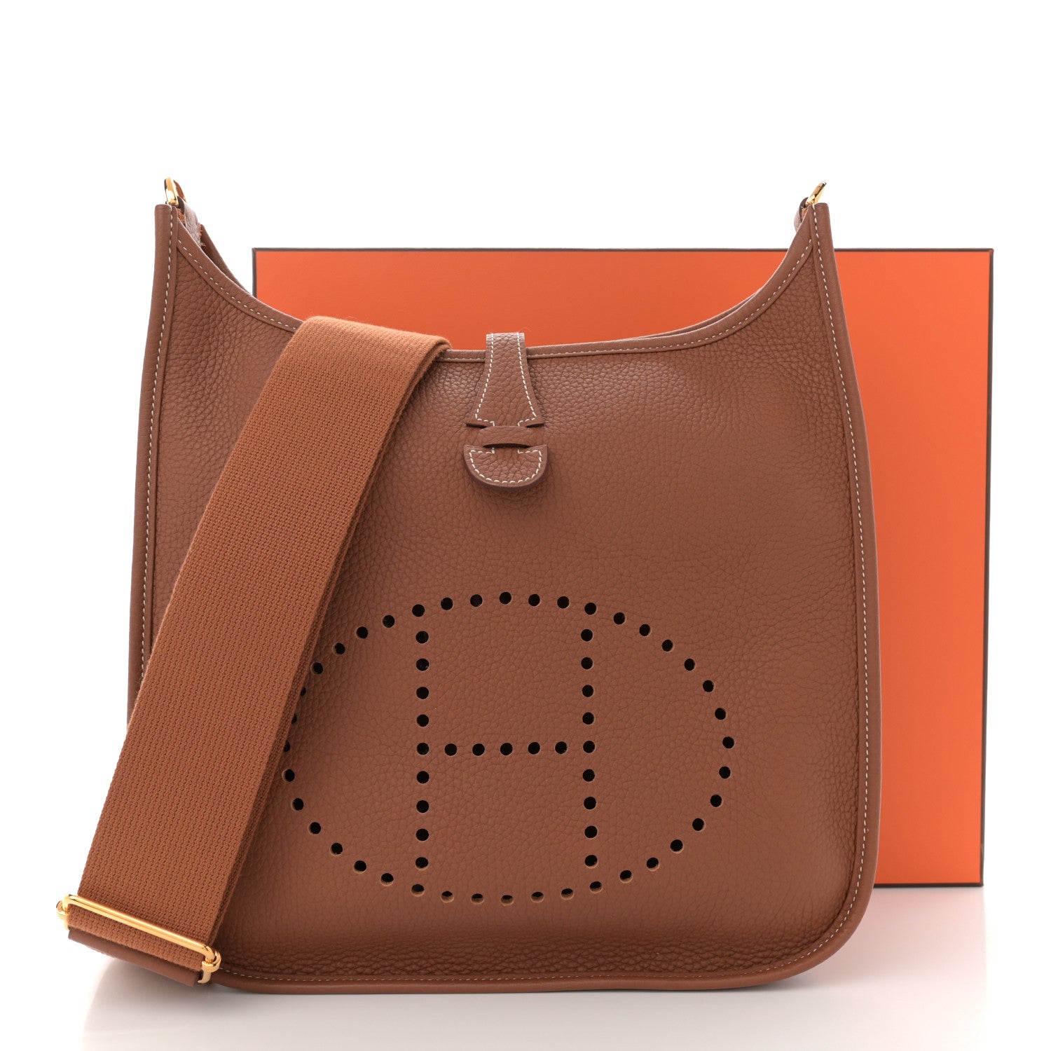 Hermes Taurillon Clemence Evelyne III PM Gold 11 of 11