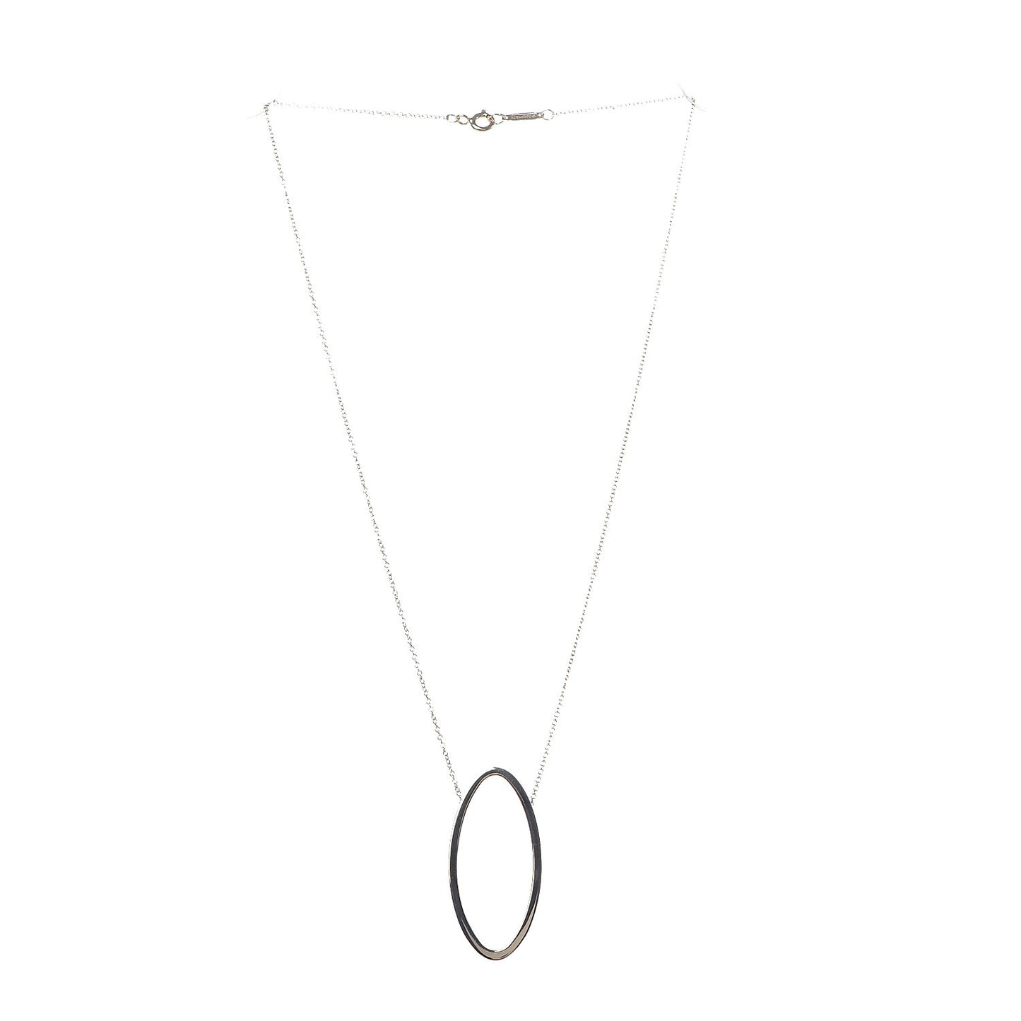 18K Yellow Gold Metro Oval Pendant Necklace