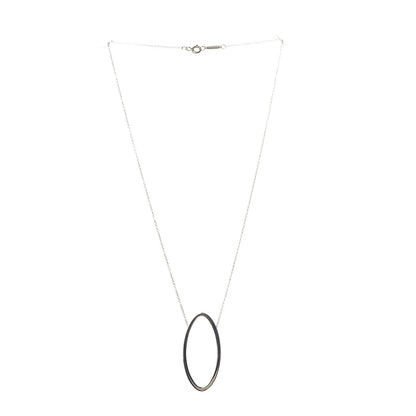 Tiffany 18K Yellow Gold Metro Oval Pendant Necklace 3 of 7