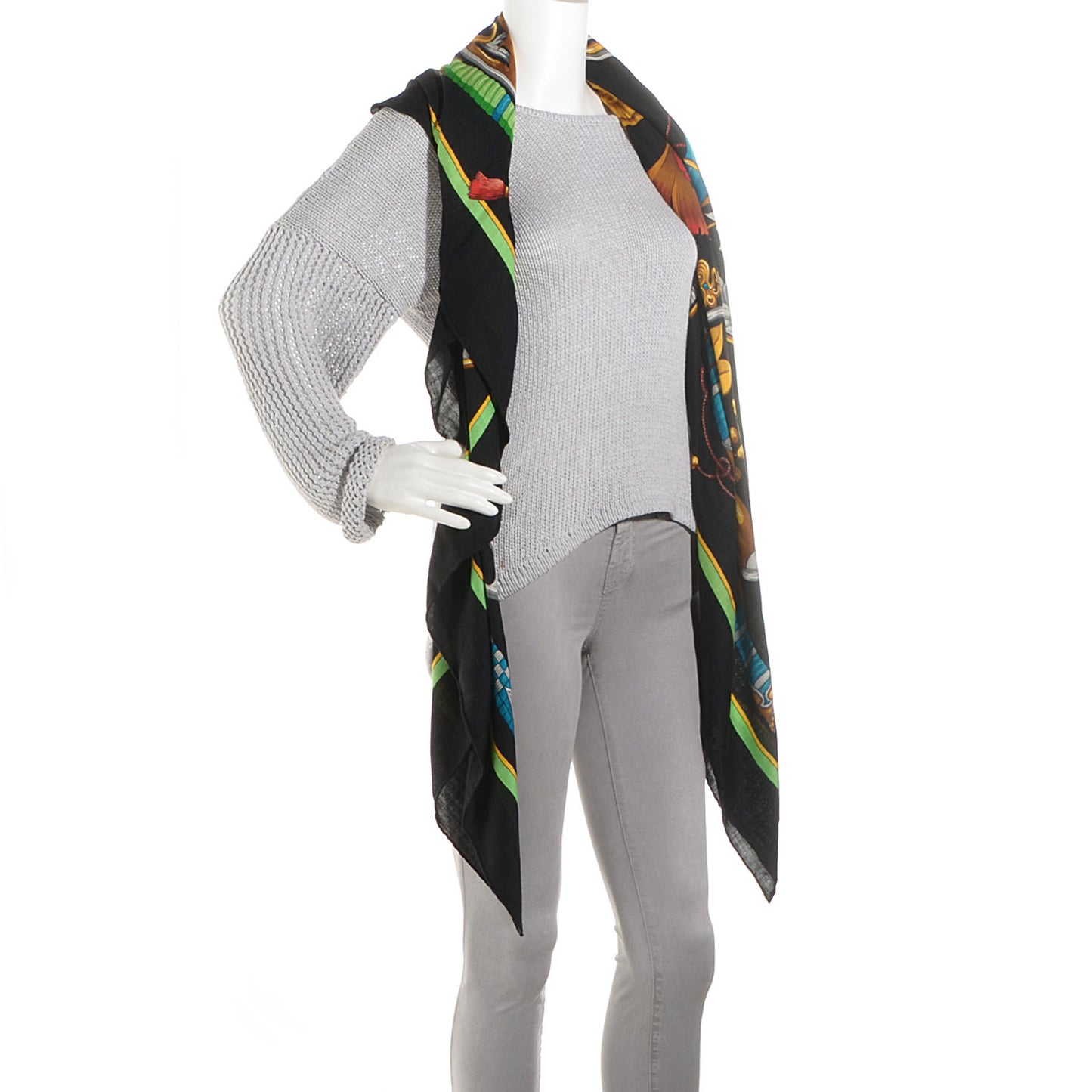 Silk Cashmere Daimyo Princes du Soleil Levant Shawl 140 GM