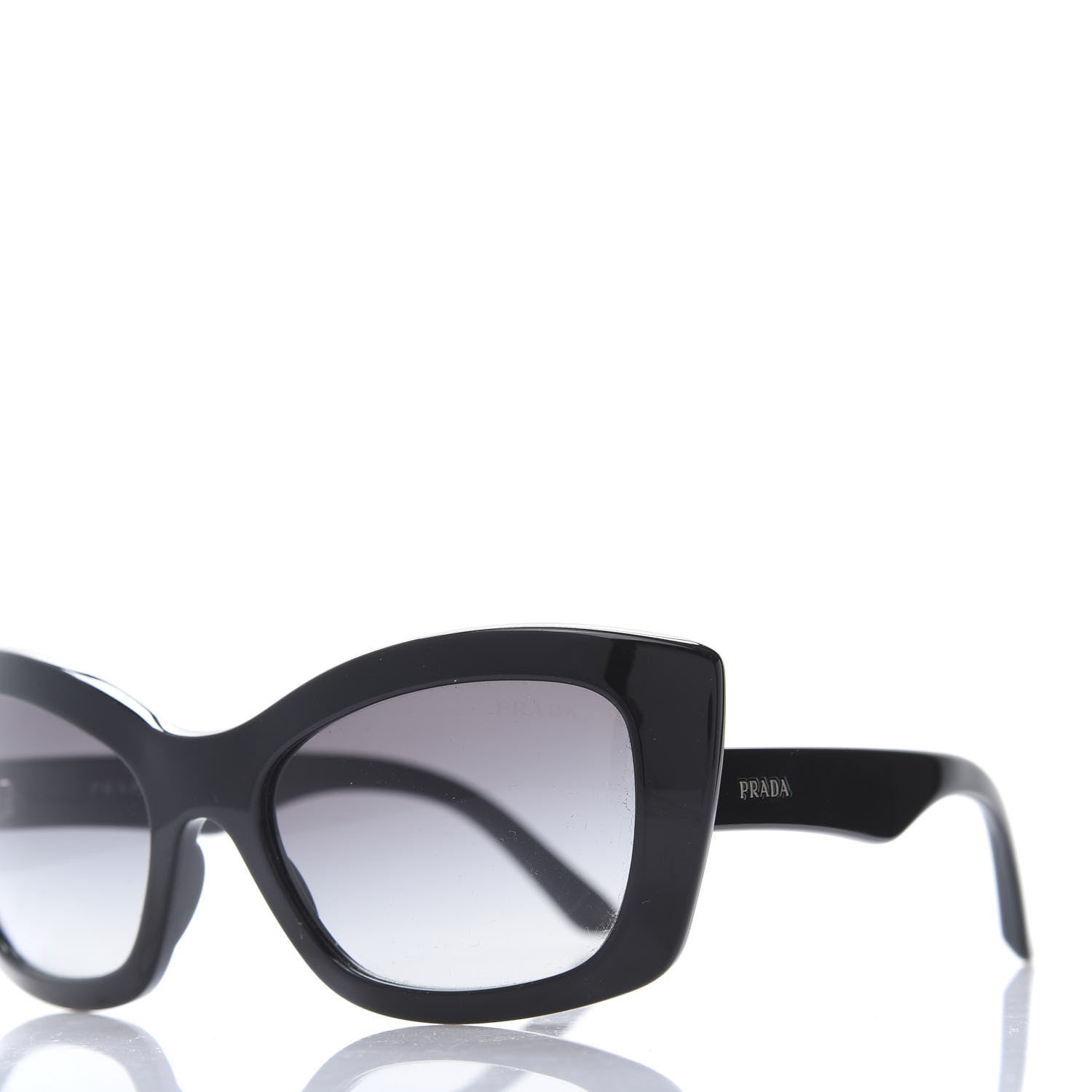 Prada Acetate Cat Eye SPR 19M Sunglasses Black 7 of 7