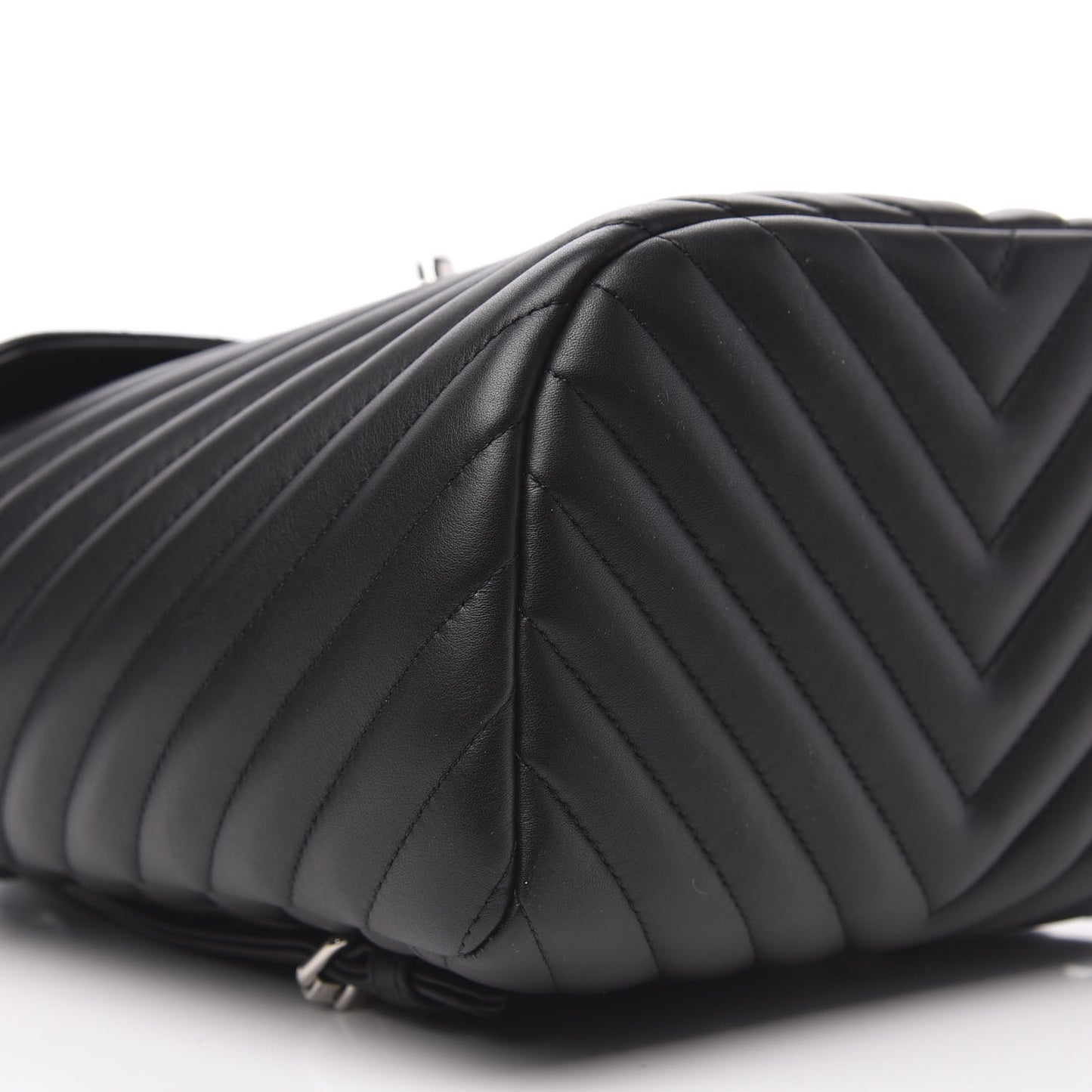 Calfskin Chevron Quilted Small Urban Spirit Backpack Black