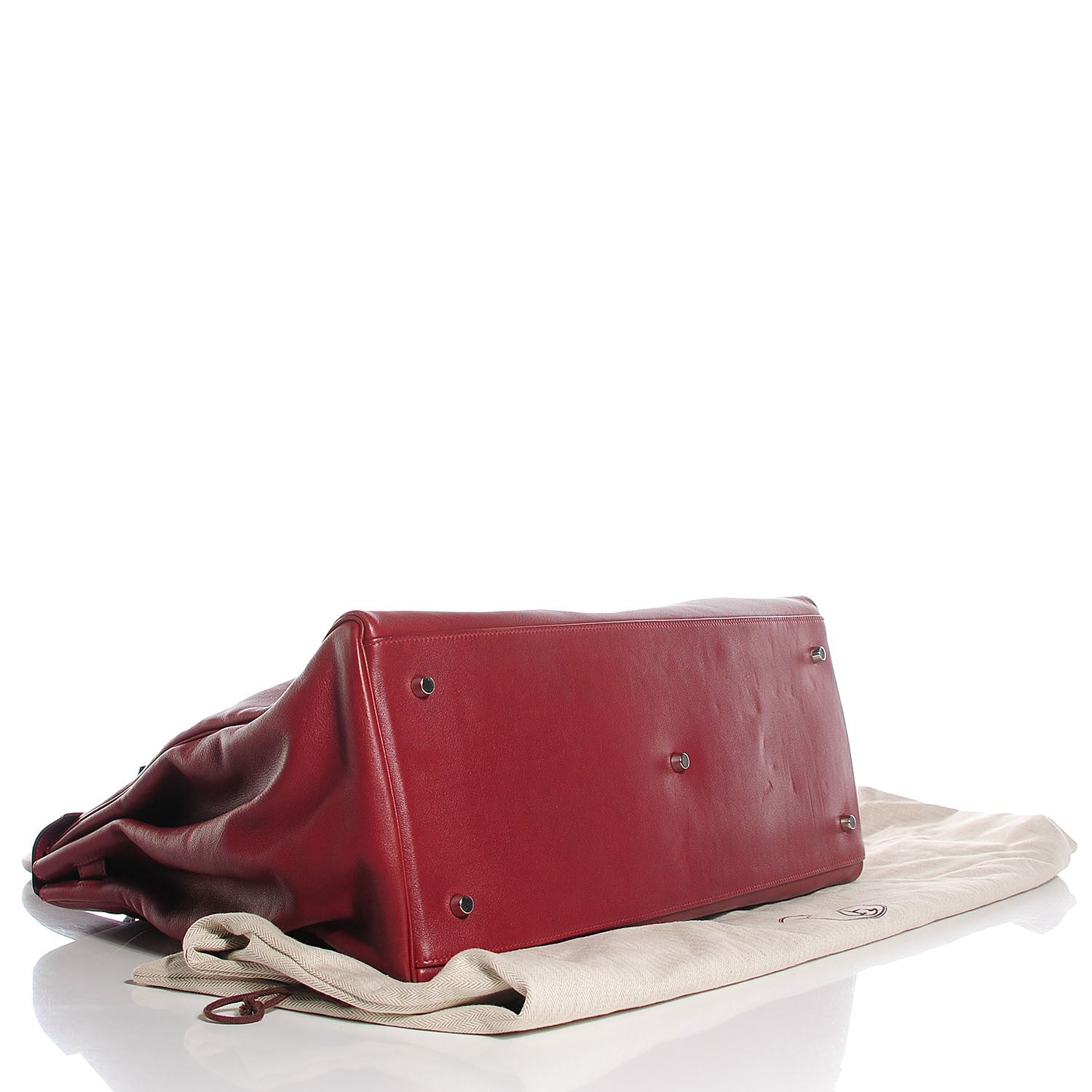 Hermes Veau Sikkim Kelly Relax 50 Rouge H 5 of 21