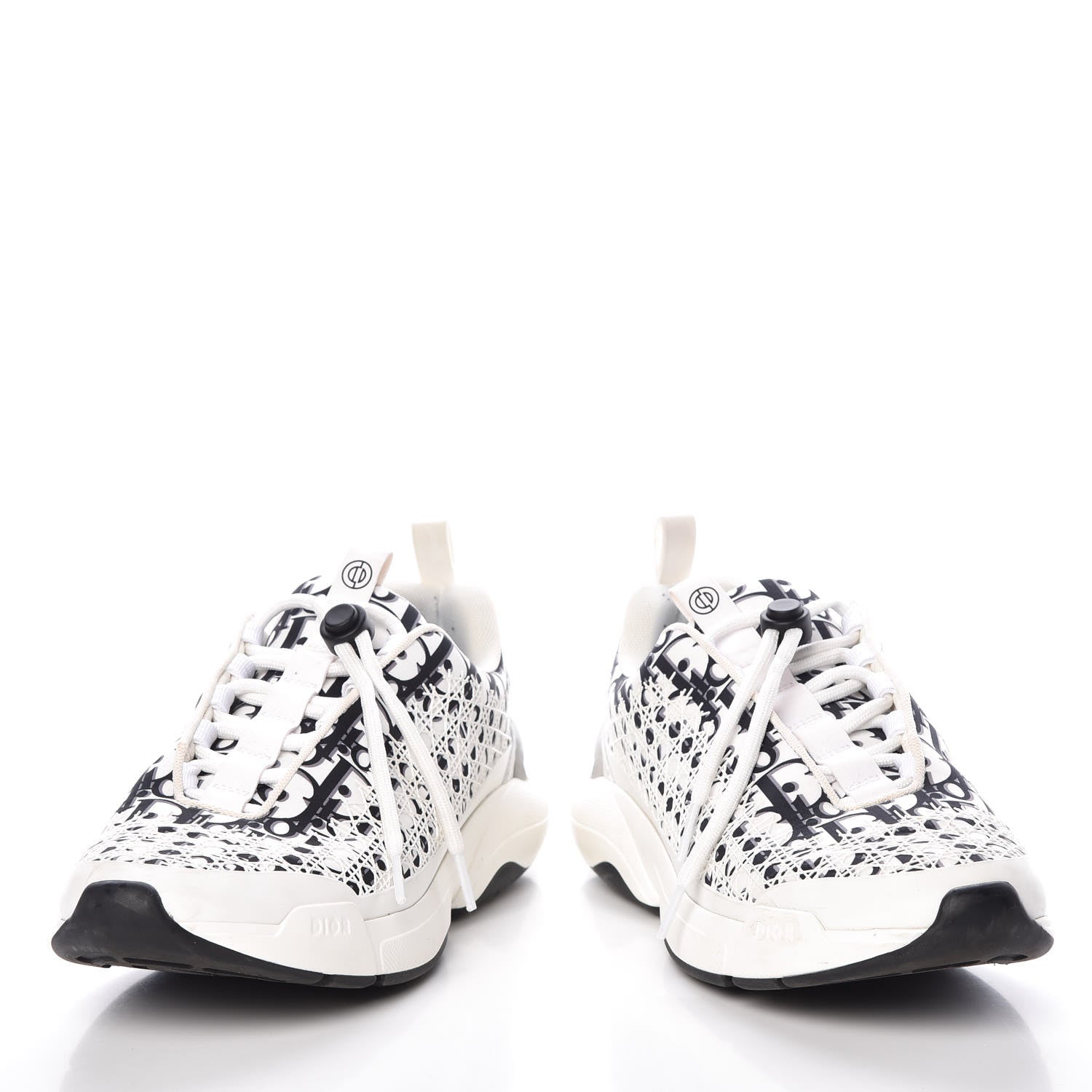 Christian Dior Oblique Cannage B24 Low Top Sneakers 42 White Black 6 of 11