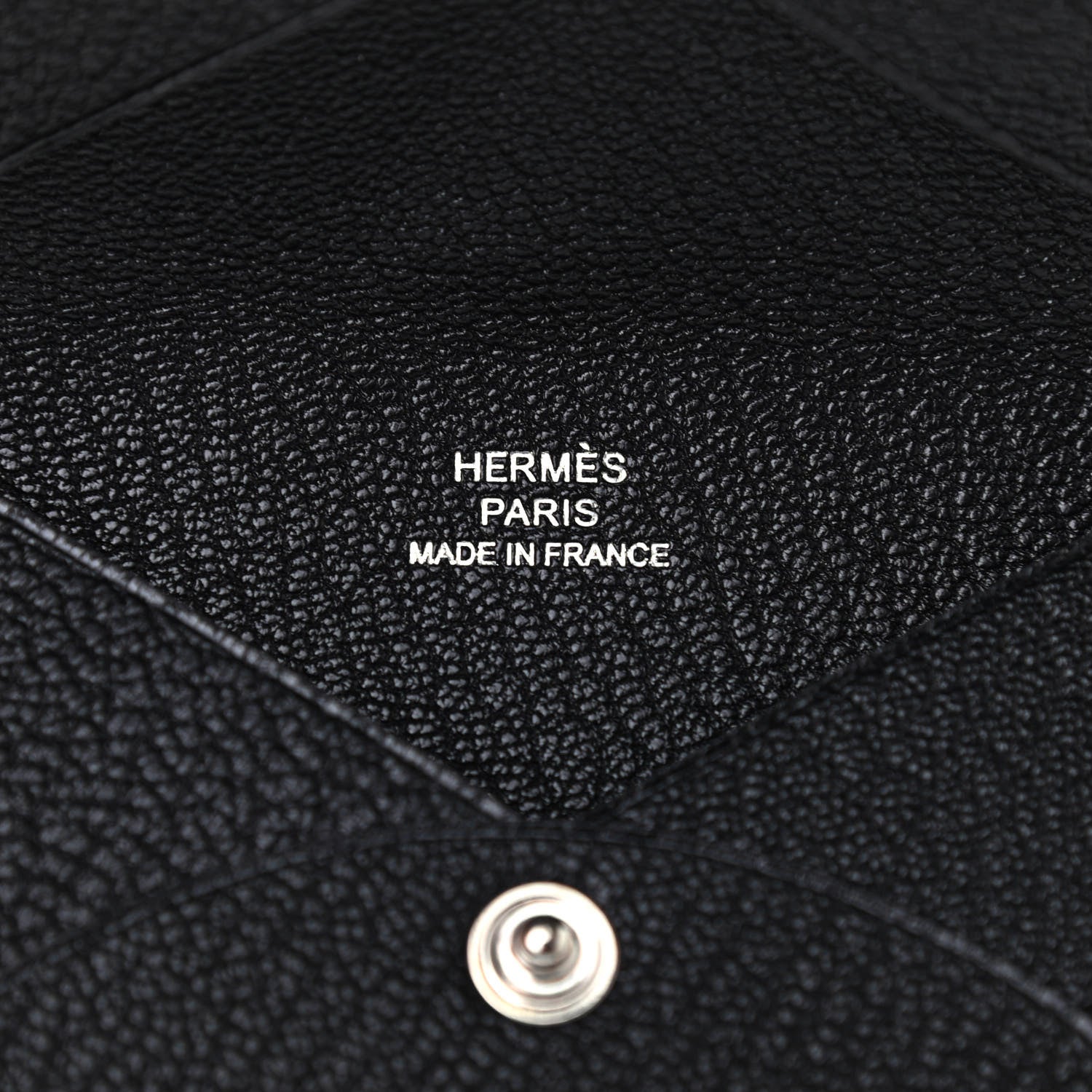 Hermes Chevre Mysore Calvi Card Case Black 6 of 7