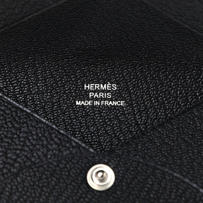 Hermes Chevre Mysore Calvi Card Case Black 6 of 7