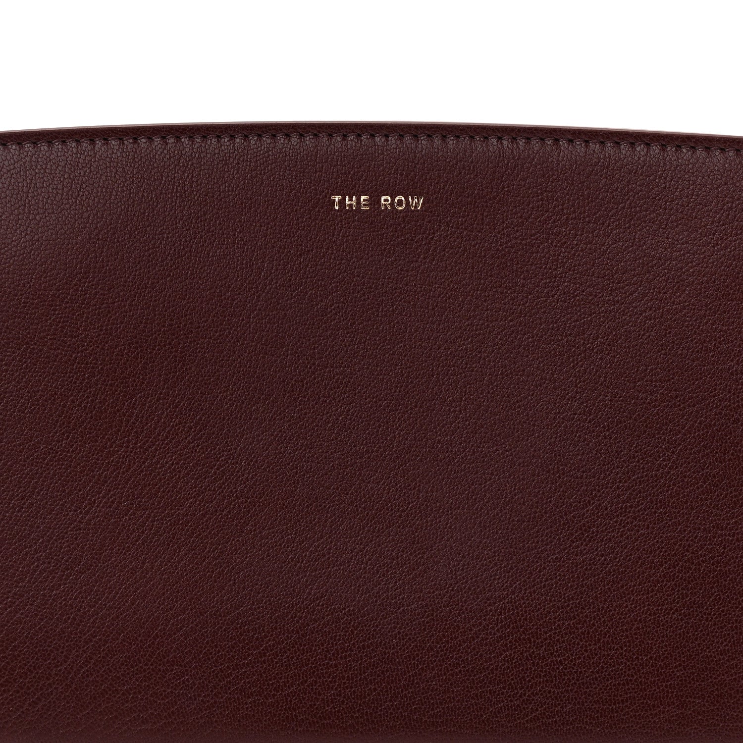 The Row Saddle Calfskin Dalia Baguette Shoulder Bag Burgundy 7 of 9