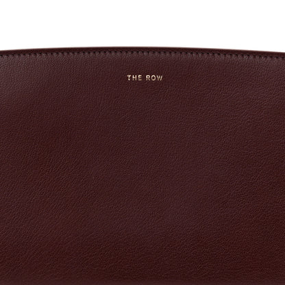 The Row Saddle Calfskin Dalia Baguette Shoulder Bag Burgundy 7 of 9