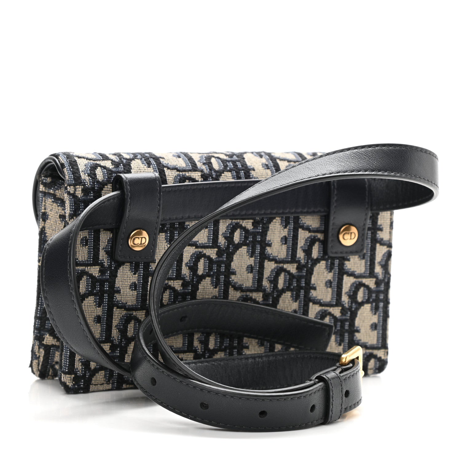 Christian Dior Oblique Saddle Belt Bag Blue 3 of 10