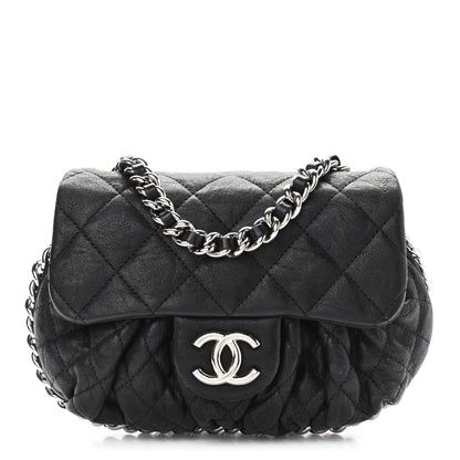 Chanel Washed Lambskin Mini Chain Around Messenger Black 1 of 11