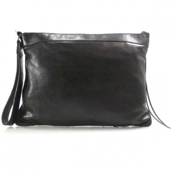 Balenciaga Agneau Flat Handle Clutch Black 2 of 8