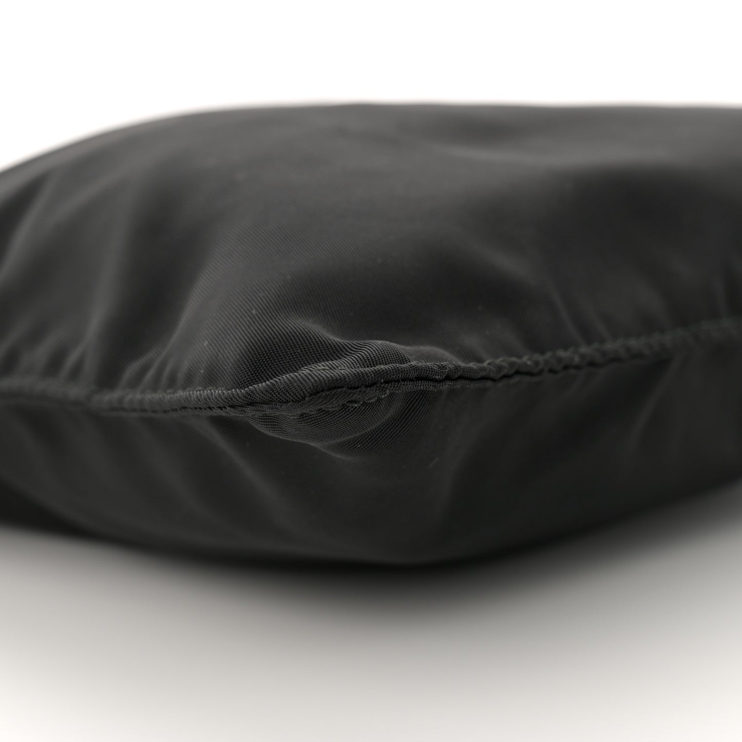 Tessuto Nylon Saffiano Flat Messenger Bag Black