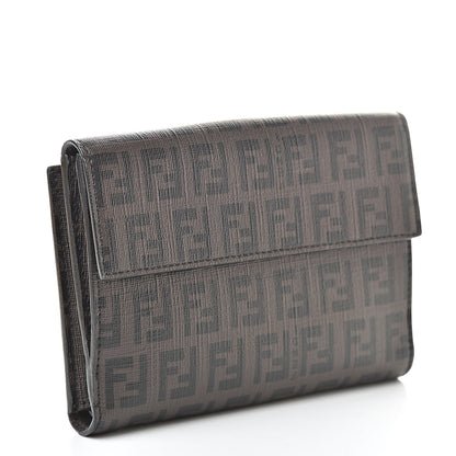Fendi Zucchino Spalmati Compact Wallet Brown 3 of 10