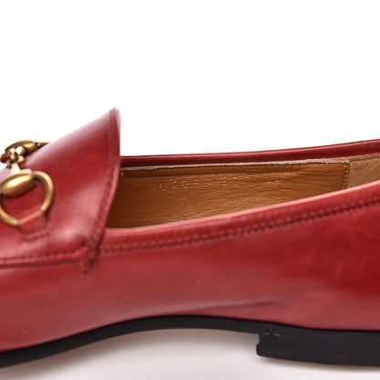 Gucci Calfskin Womens Jordaan Loafers 37 Hibiscus Red 11 of 13