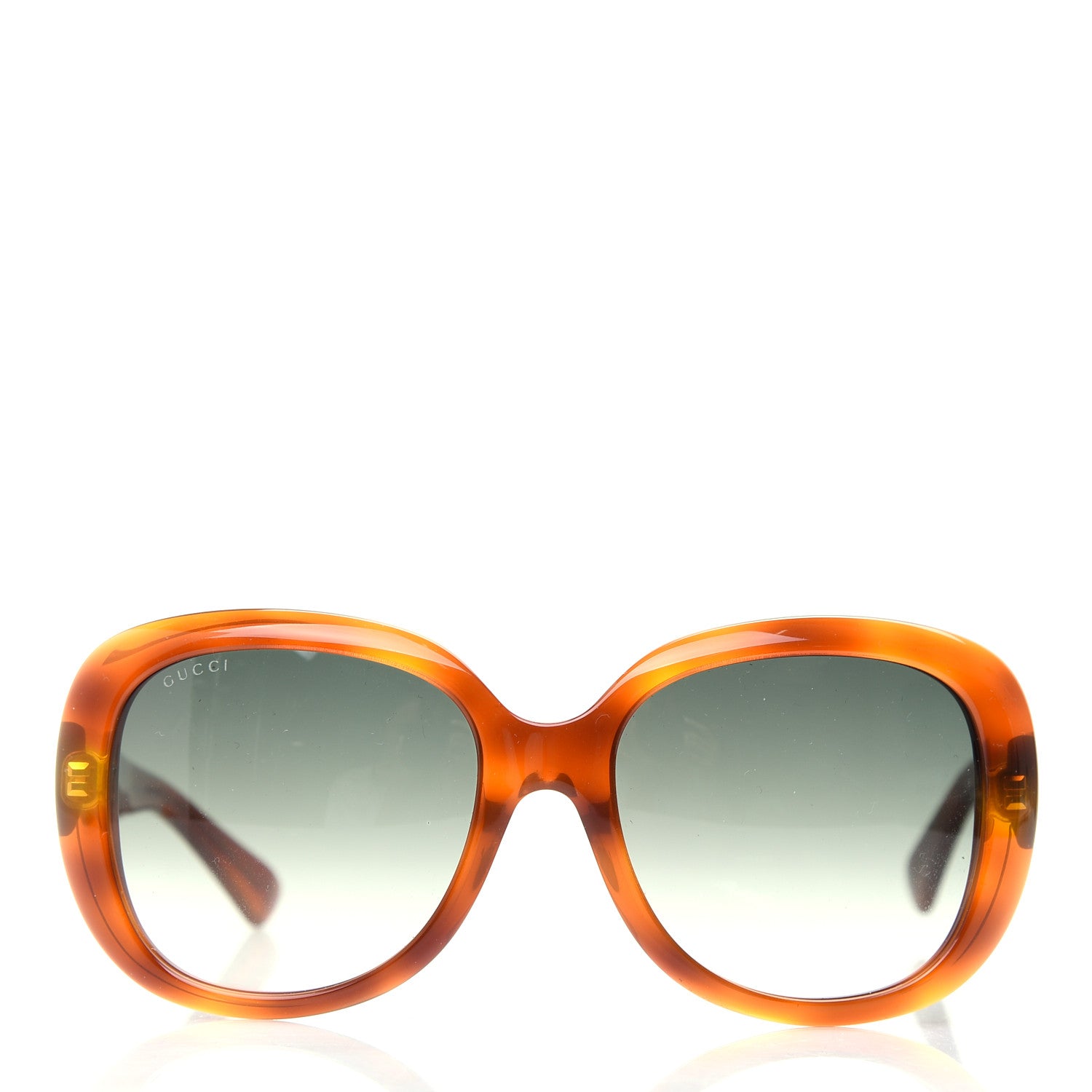 Gucci Round Sunglasses GG0140SA Avana Green 2 of 8