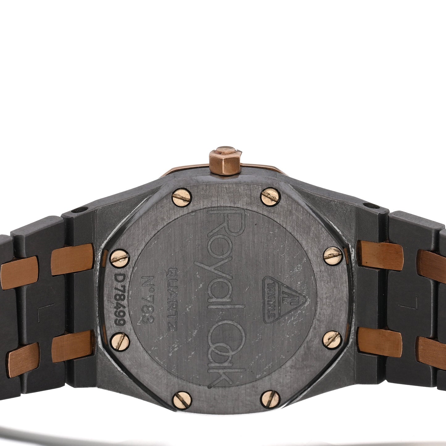 Tantalum 18K Rose Gold 25mm Royal Oak Quartz Watch Grey 66270TR