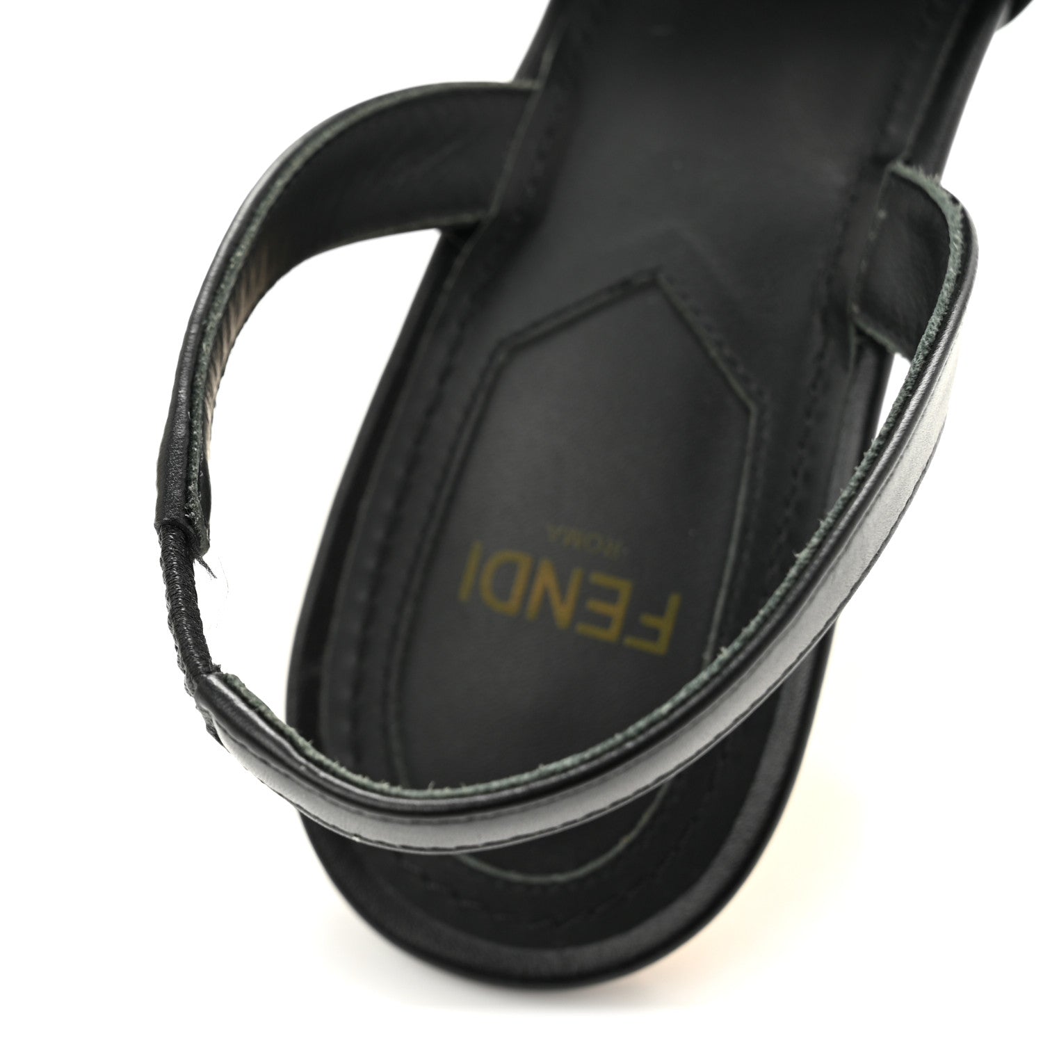 Fendi Vitello Fendi First 95mm Slingback Sandals 36.5 Black 9 of 10