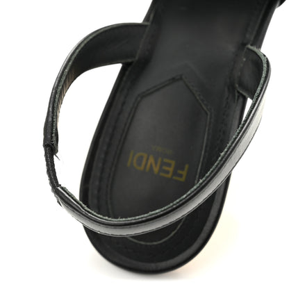 Fendi Vitello Fendi First 95mm Slingback Sandals 36.5 Black 9 of 10